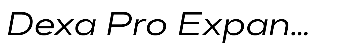 Dexa Pro Expanded Regular Italic